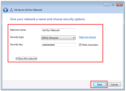 Set Up an Ad Hoc Network in Windows 7