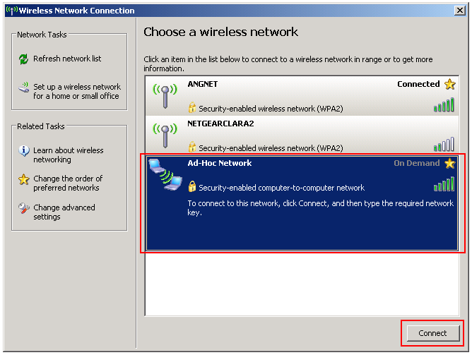 Wireless Network Connection