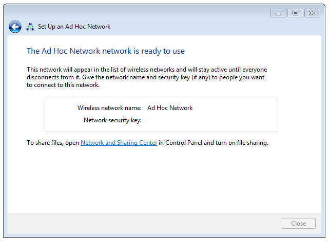 Set Up an Ad Hoc Network