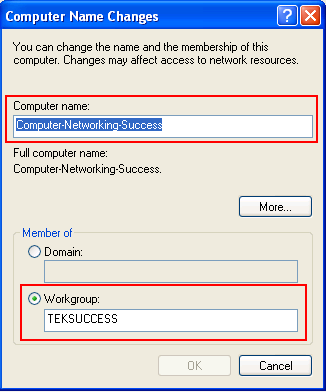 Change Computer Name in Windows XP