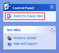 Windows XP classic view