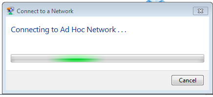 Connecting to an Ad Hoc Network in Windows 7