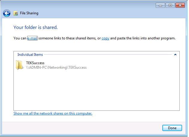 Windows 7 File Sharing