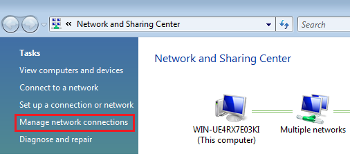 Windows Vista Network Connections