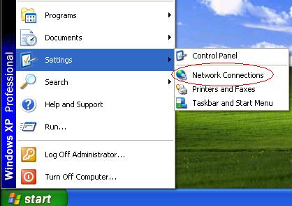 Network Connection Windows XP