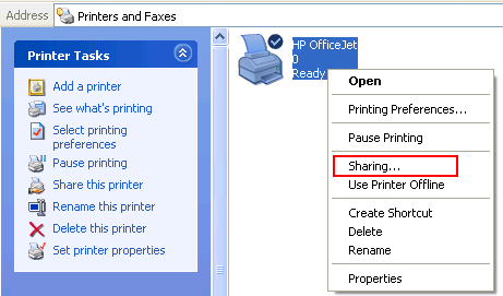 Printers and Faxes