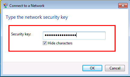 Wireless network security key