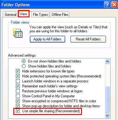 Use simple file sharing