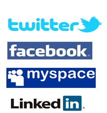 Social Networks: Twitter, Facebook, Myspace, Linkedin