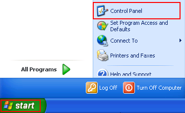 Start Menu in Windows XP