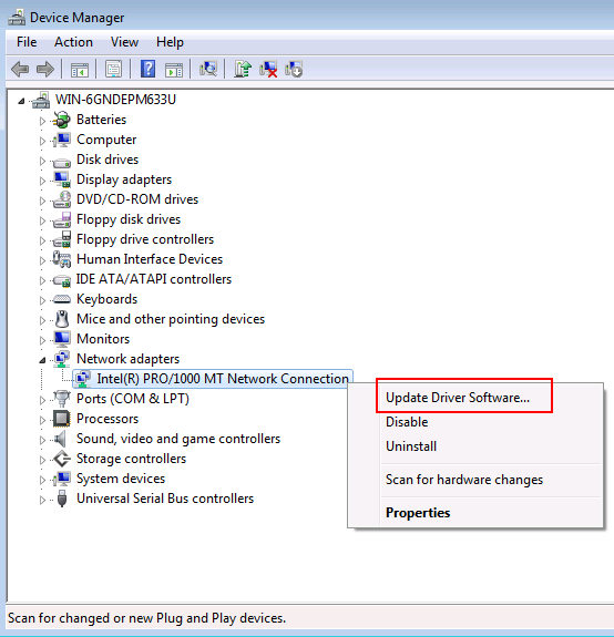 windows 7 professional network driver
