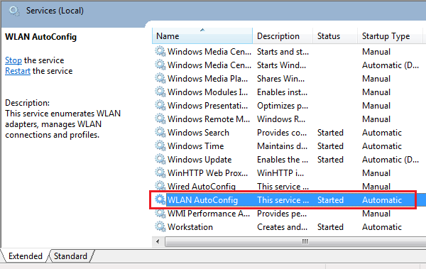 Windows Vista Services