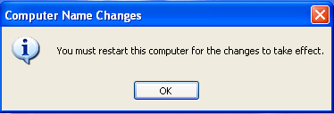 Restart your computer in Windows XP