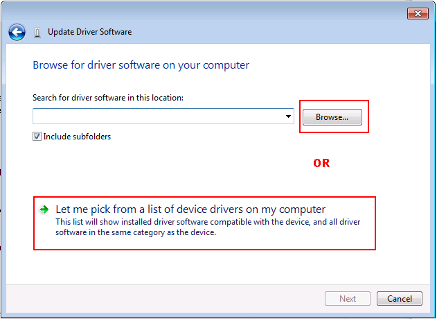 Windows 7 Update Driver Software