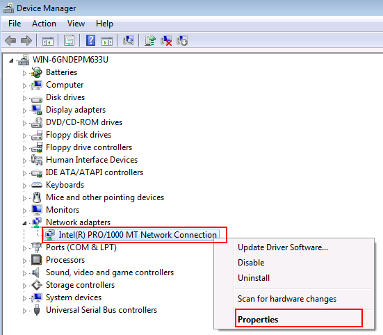 Windows 7 Device Manager