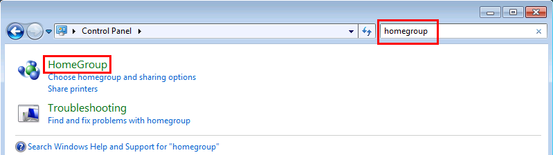 Windows 7 HomeGroup
