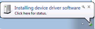 Installing device driver software