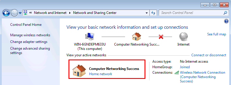 Windows 7 Network Location Type