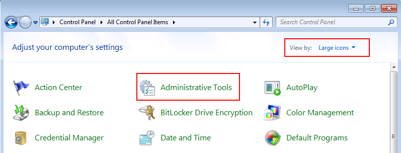 Windows 7 Administrative Tools