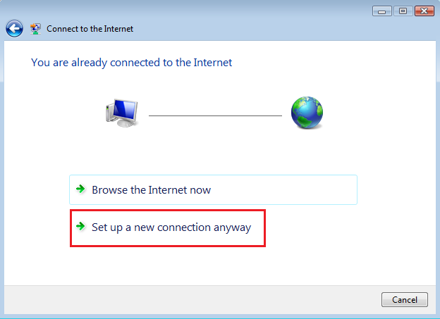Connect to the Internet with Windows Vist