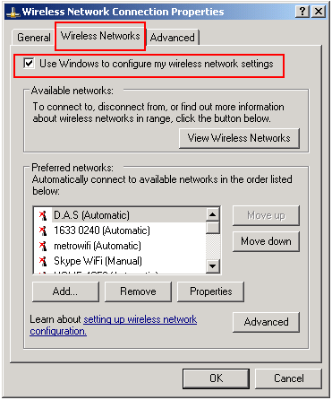 Wireless Network configuration